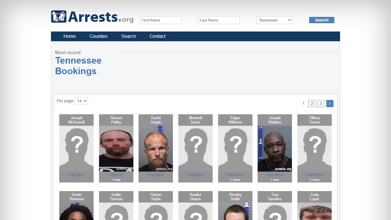 Tennessee Arrests and Inmate Search